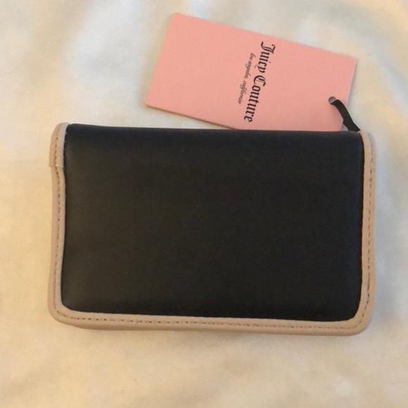 Juicy Couture Black Beige Spring Fling Slim Elongated Bifold Wallet NWT - Picture 7 of 14